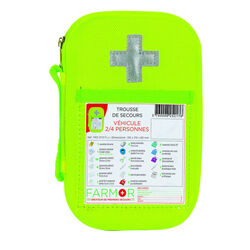 Trousse secours fluo V&Eacute;HICULE 2/4 PERSONNES Beychac-Et-Caillau